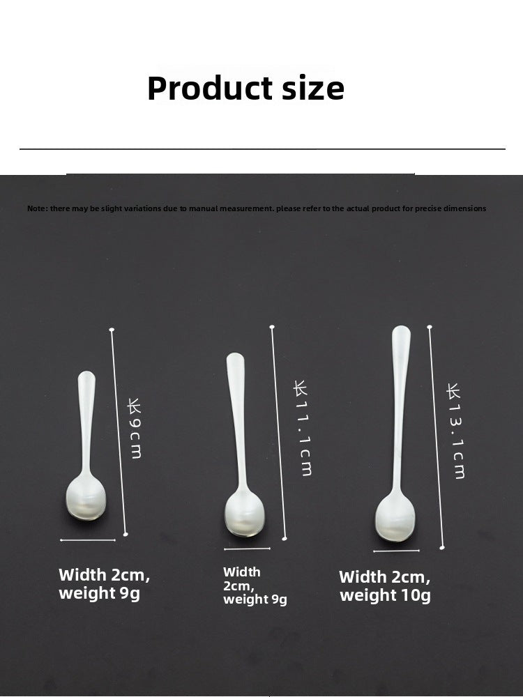 Manufacturer Extra Small Spoon Stainless Steel Coffee Spoon Creative Spoon Small Round Spoon Mini Extra Small Spoon8CM Seasoning Spoon