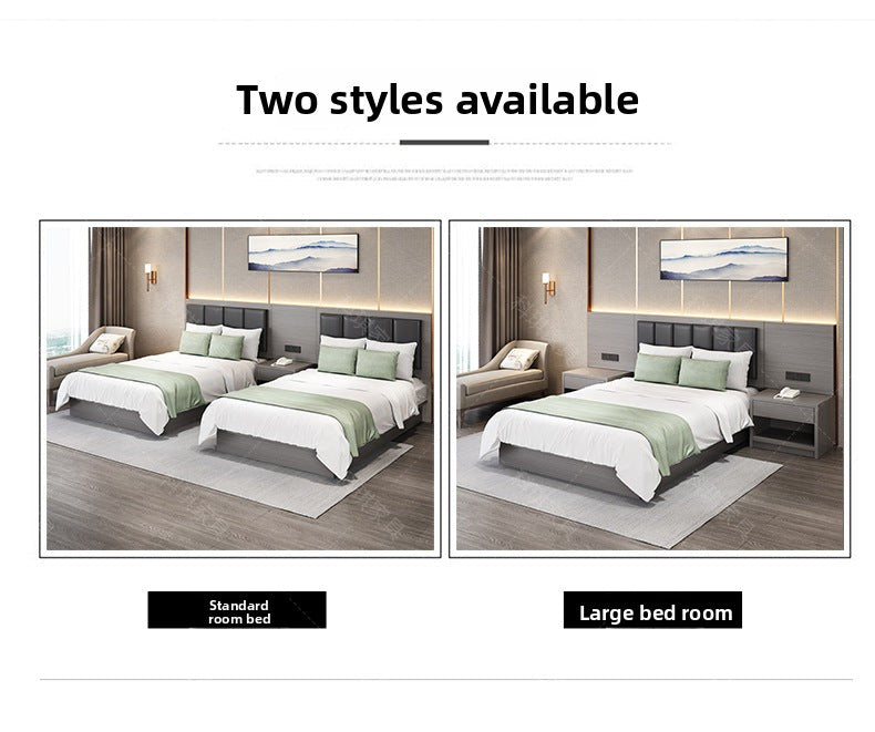 Hotel Guesthouse Bed Standard Room Full Set Furniture Apartment Homestay Single Double Bed Hotel Rental Room Special Bed Box