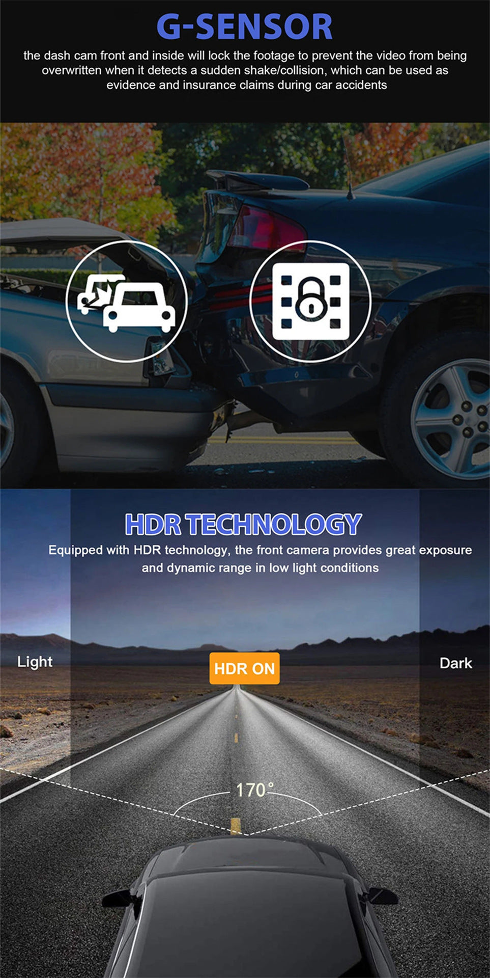 Driving Recorder S16New1080P Hd Night Vision2.0Inch Hidden Dual-Recording Car Camera