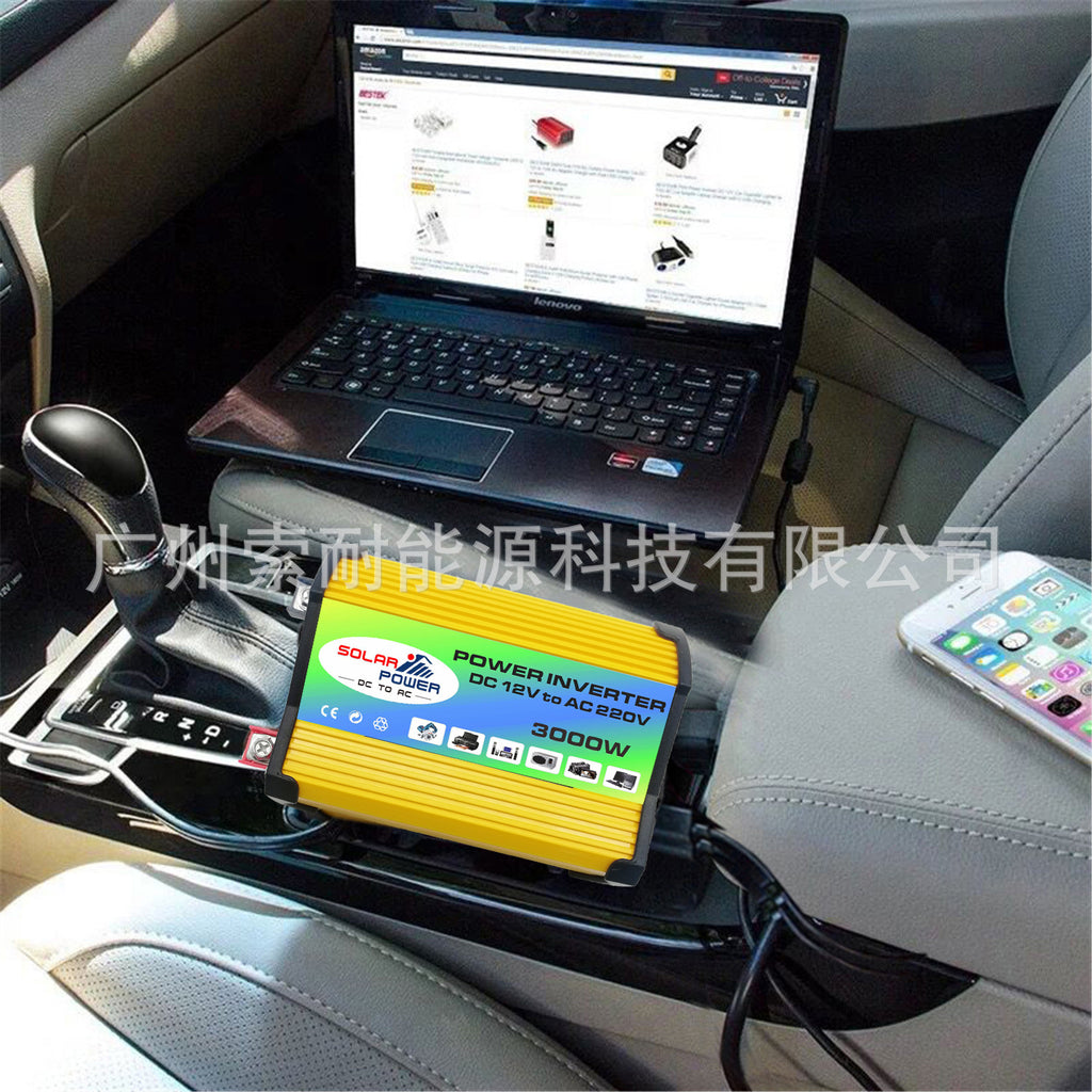 300W Vehicle Inverter12V Turn110V220V Double USB car power inverter Set Sail