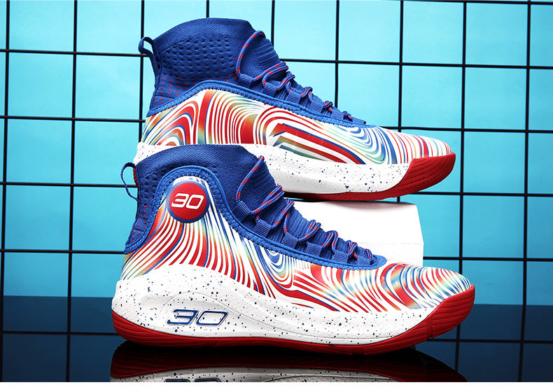 2025New Youth Support Shock Absorption Wear-Resistant Non-Slip Sports Shoes Men's fashion Soft and plaid Basketball Shoes