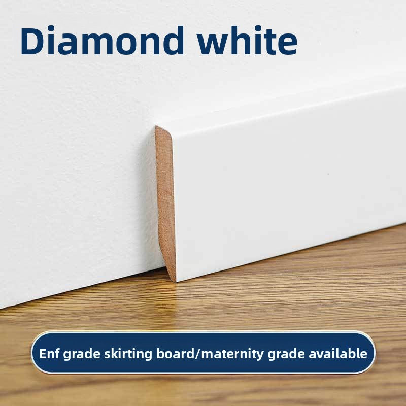 High-end ENF Taun skirting board in white and black, wooden skirting board, solid wood flat panel, ultra-narrow solid wood skirting board