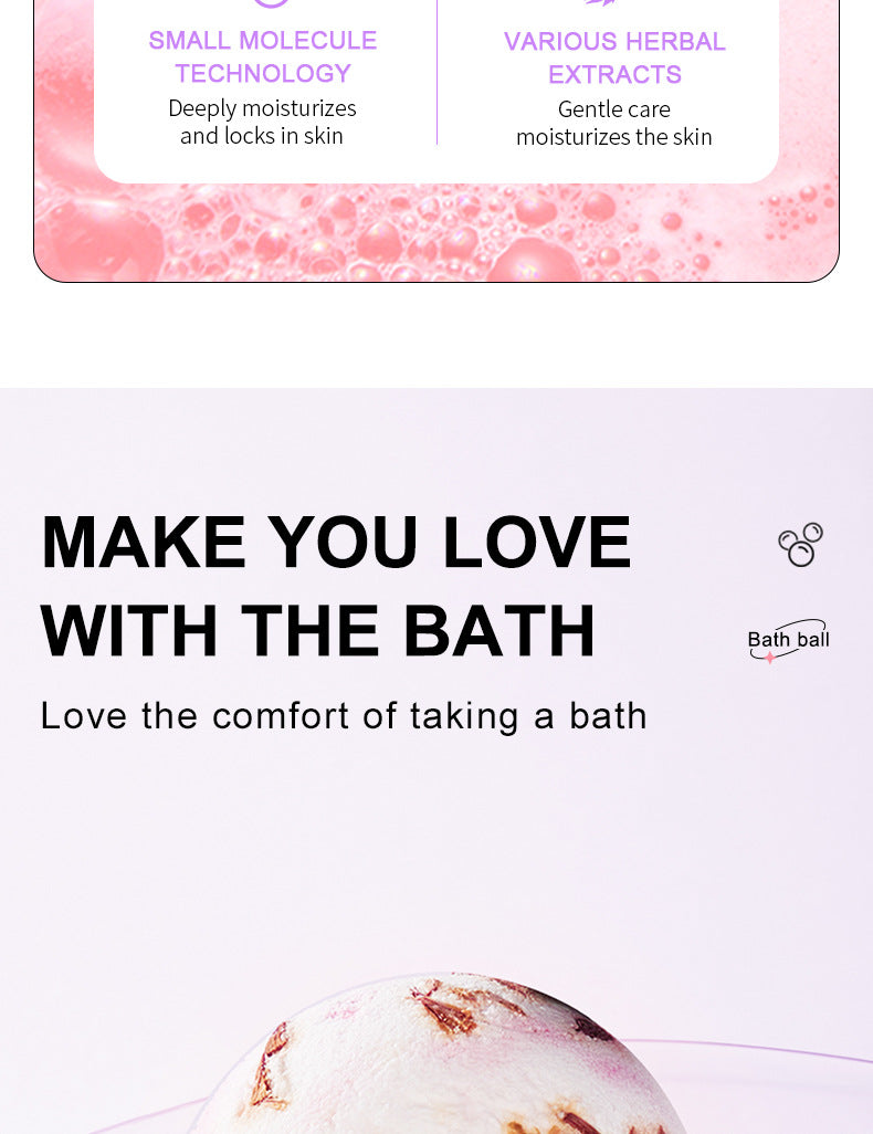 Dried Flower Explosive Bath Salt Ball100gSADOER Clean Fragrance Bath Ball  Wholesale