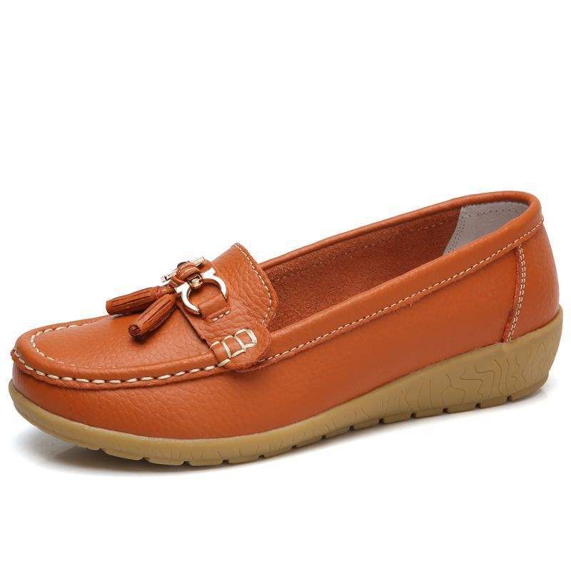 Women's Shoes Flat Soft Sole Thick Sole Loafers Thickened Nurse Shoes Rubber Sole Wedge Slip-On Women's Shoes