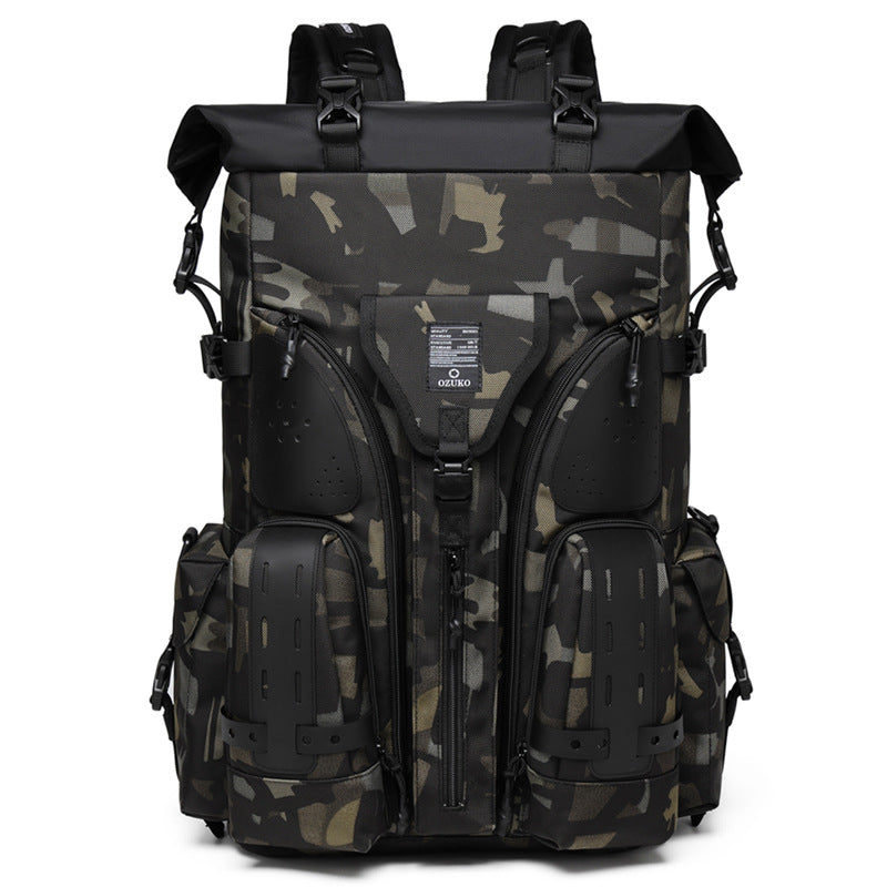 OZUKO Tactical Backpack Men's Shoulder Large Capacity Waterproof Baseball Bag Outdoor Travel Multifunctional Trendy Sports Bag