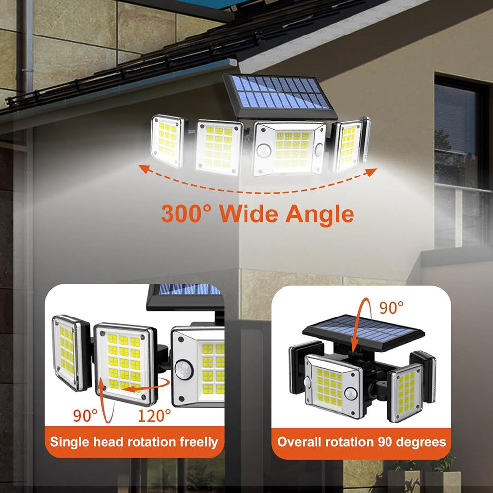 New solar outdoor garden light waterproof LED Wall Lamp Human Body Sensing Garden Lamp with Remote Control
