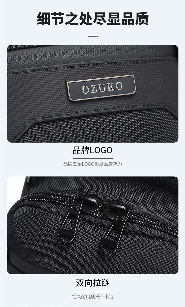 Trendy Men's Chest Bag Crossbody Bag Lightweight Multifunctional Waterproof Travel Portable Sling Bag Casual Men's Bag High-end Feel