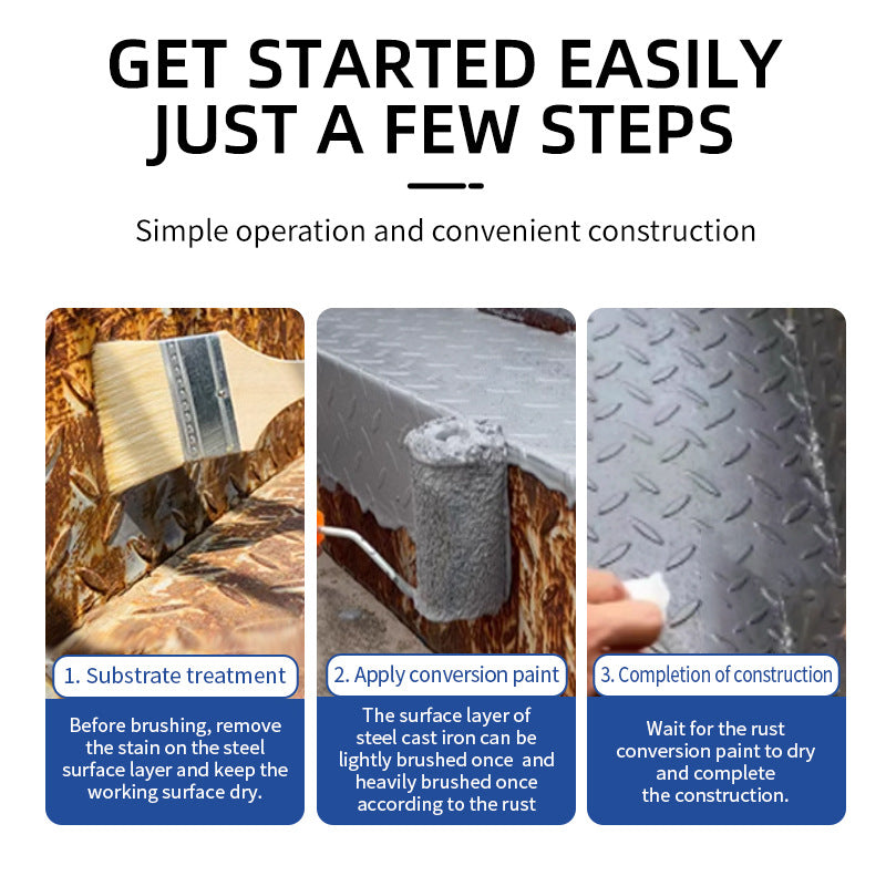 Metallic Paint Rust Conversion Paint Color Steel Tile Renovation Rust Fixing Paint Multi-color Water-based Anti-rust Paint Anti-corrosion Anti-rust Paint
