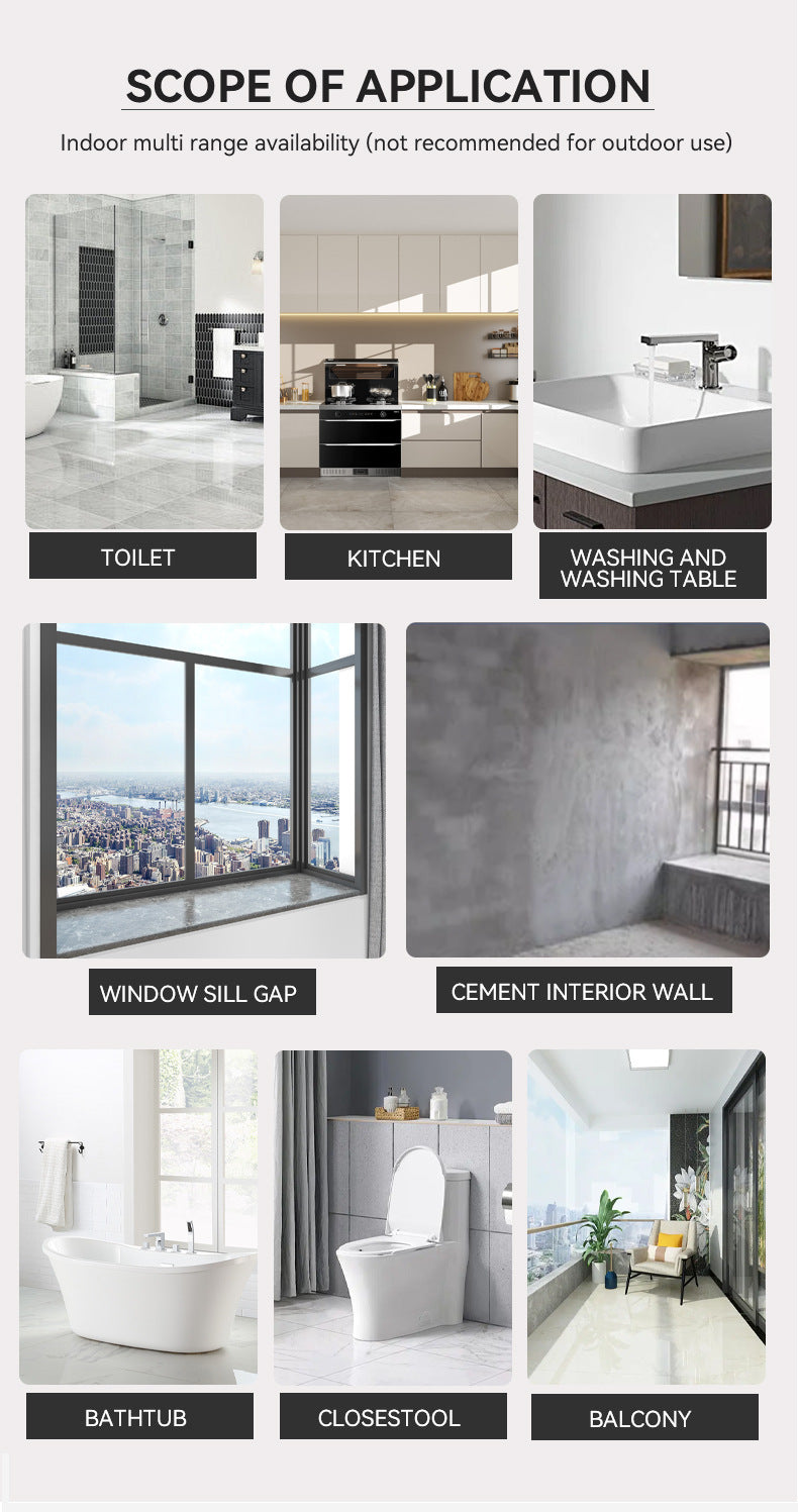 Transparent Waterproof Adhesive Exterior Wall Roof Bathroom Leak Repair Glue No Brick Breaking Floor Waterproof Coating Sealant