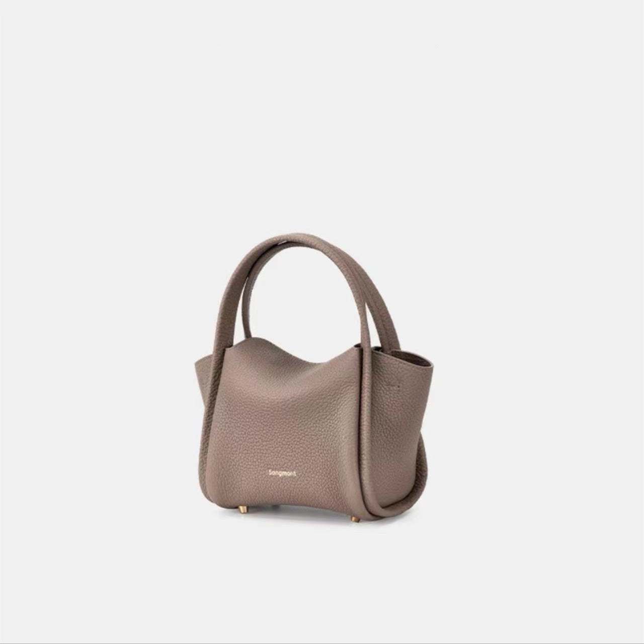 Medium Size Basket Series Women's Bag Top Layer Cowhide Fashion Women's Bag Large Capacity Shoulder Bag Crossbody Handbag Bucket Bag