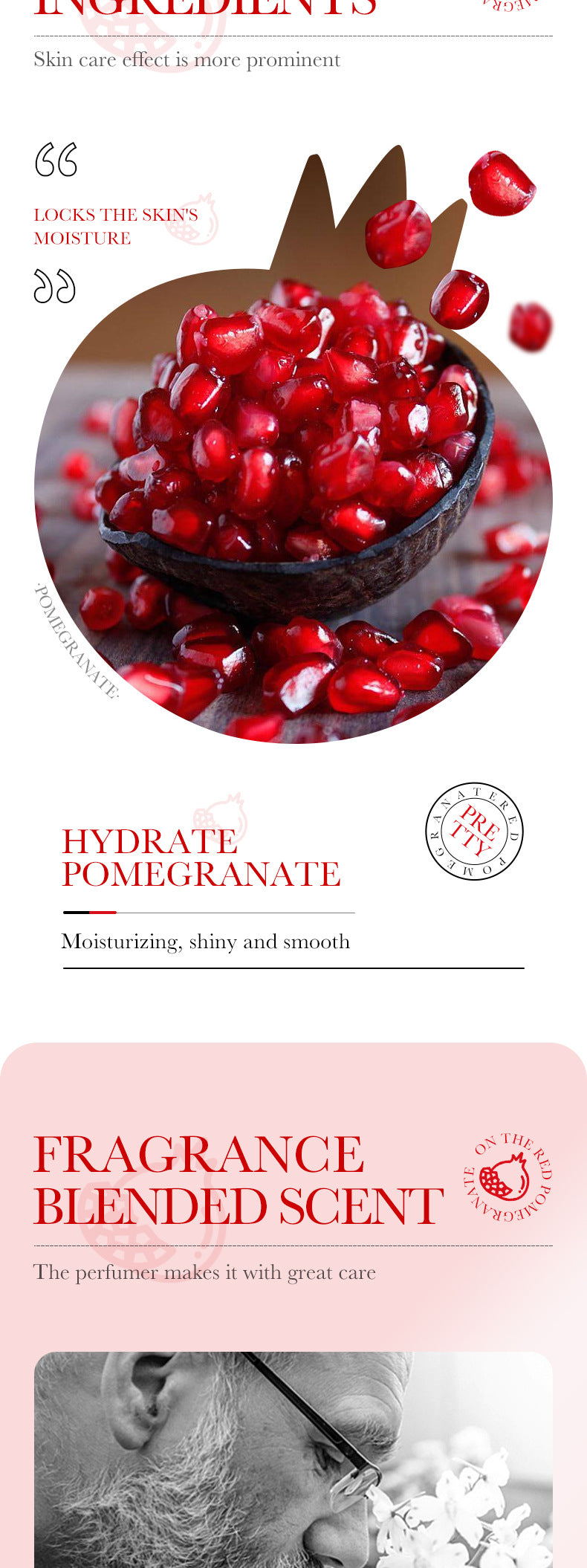 Red Pomegranate Hand Cream30g SADOER Moisturizing, moisturizing and refreshing hand cream cross-border foreign trade wholesale