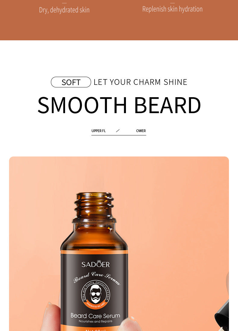 Beard Care Serum SADOER Men's Beard Care Solution30ml  Foreign Trade Wholesale