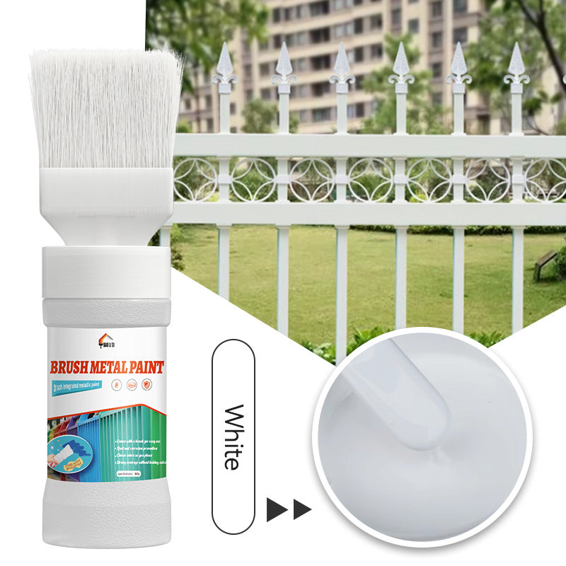 Metal Brush Paint Iron Door Window Railing Anti-Rust Water-Based Paint Balcony Renovation Color Change Coating Coloring