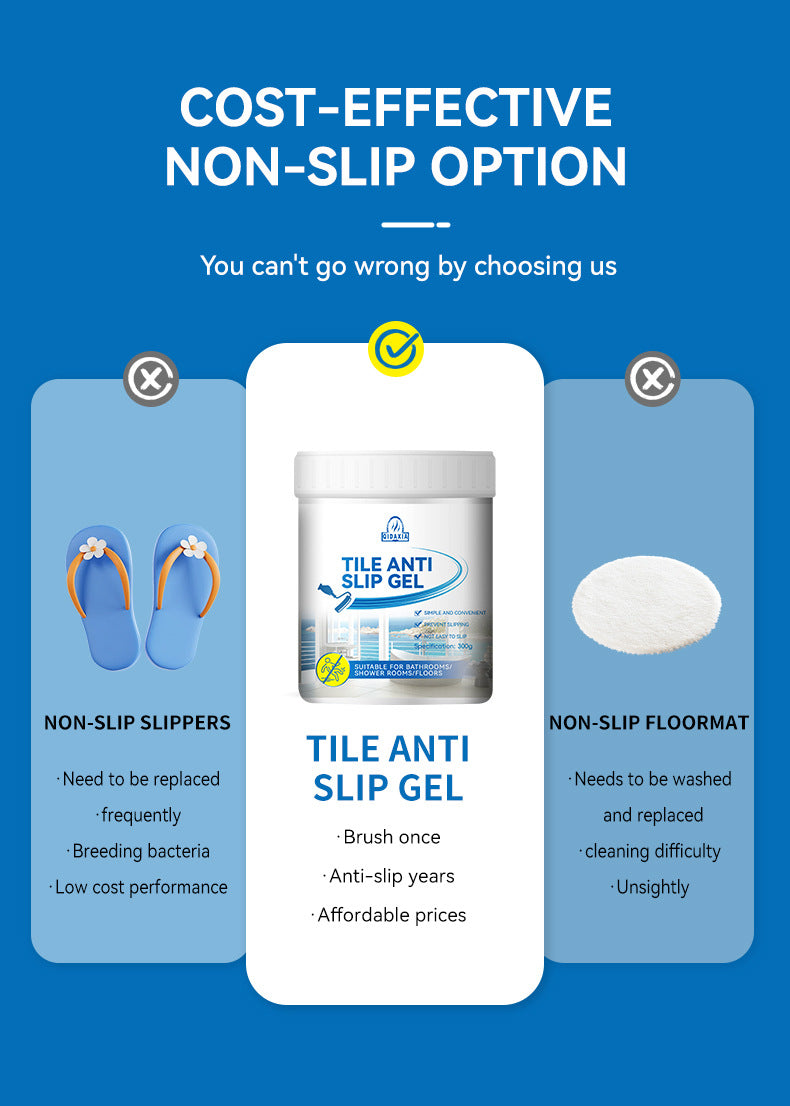 New Floor Anti-Slip Paste for Tiles, Marble Anti-Slip Agent for Dining and Bathrooms, Tile Anti-Slip Gel Paste