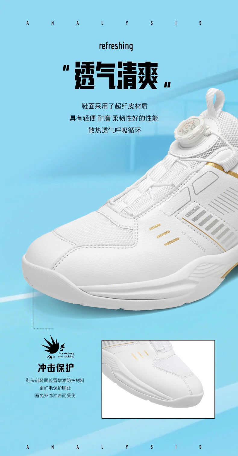 New Large Size Breathable Cushioning Anti-Slip Sneakers Table Tennis Shoes Low-Top Men's Professional Training Badminton Shoes