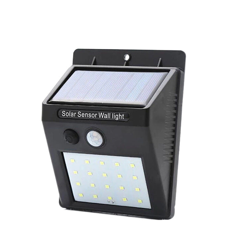 Solar Wall Light Outdoor Human Body Sensor Light Waterproof Garden Light20+5+5LED Corridor Light Emergency Light Street Light