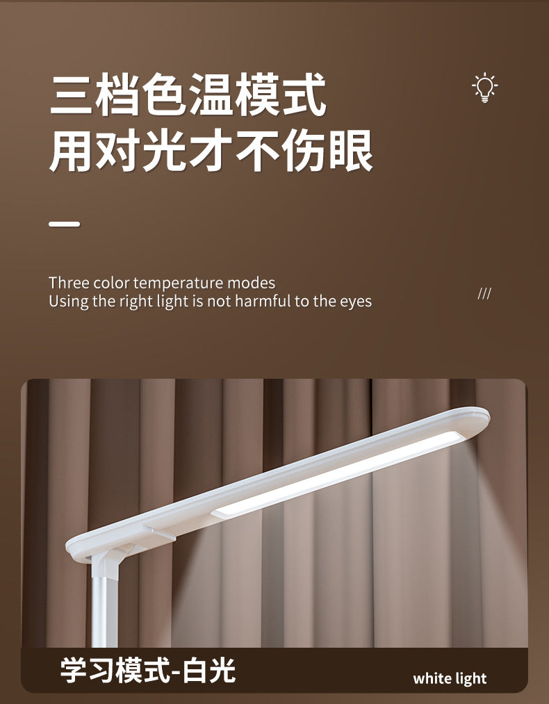 Factory Wholesale LED Smart Folding Desk Lamp Three Color Temperature Mobile Phone Wireless Charging Lighting Lamp Reading Eye Protection Lamp