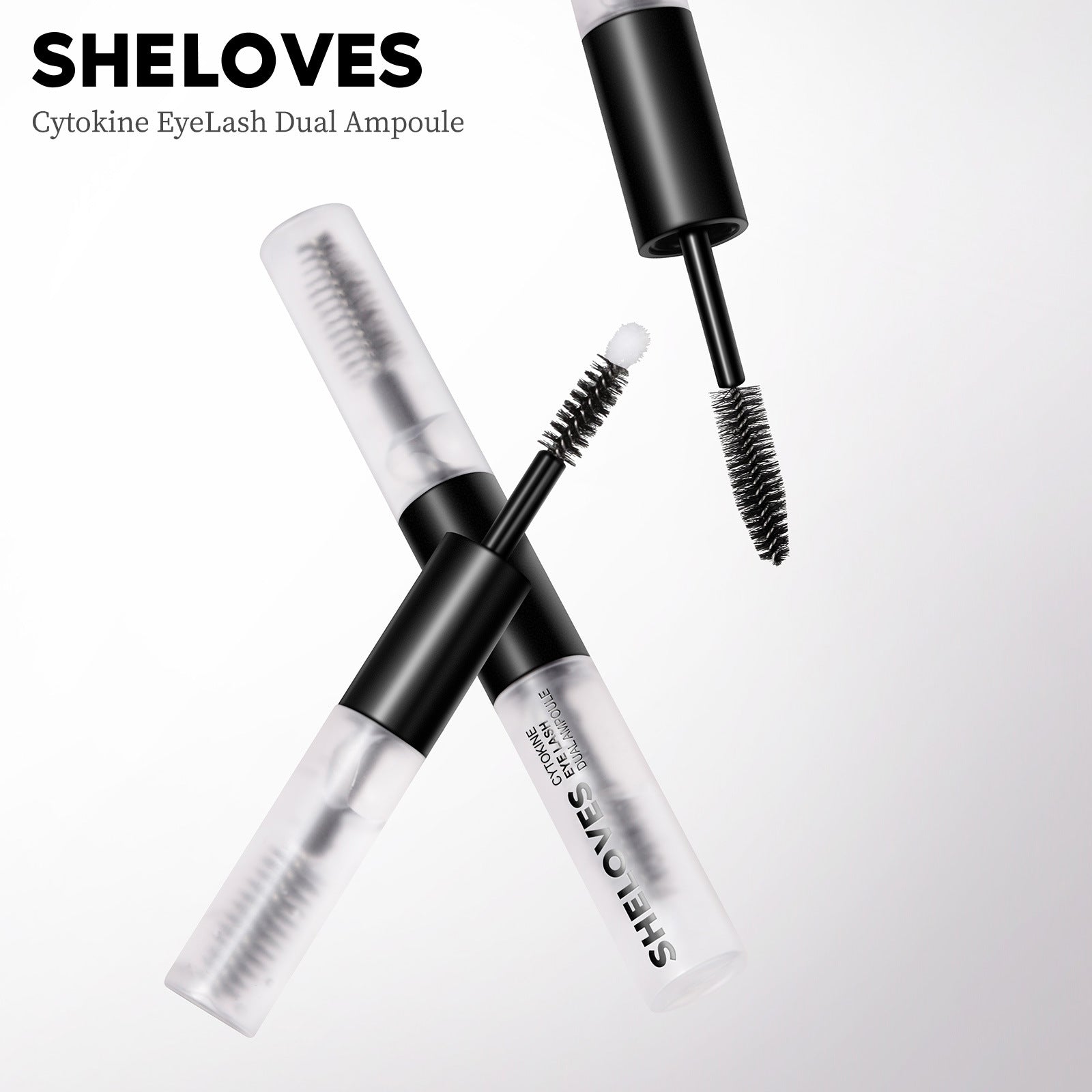 Exclusive Supply Double-ended Ampoule Peptide Eyelash Moisturizing Essence Curling Eyelashes Thick and Long Mascara