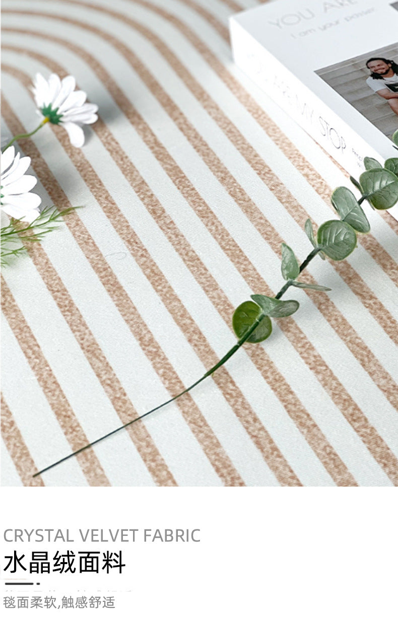 Living Room Carpet Cream Style Crystal Velvet Floor Mat Sofa Coffee Table Rug Bedroom Bedside Rug Manufacturer Can Label