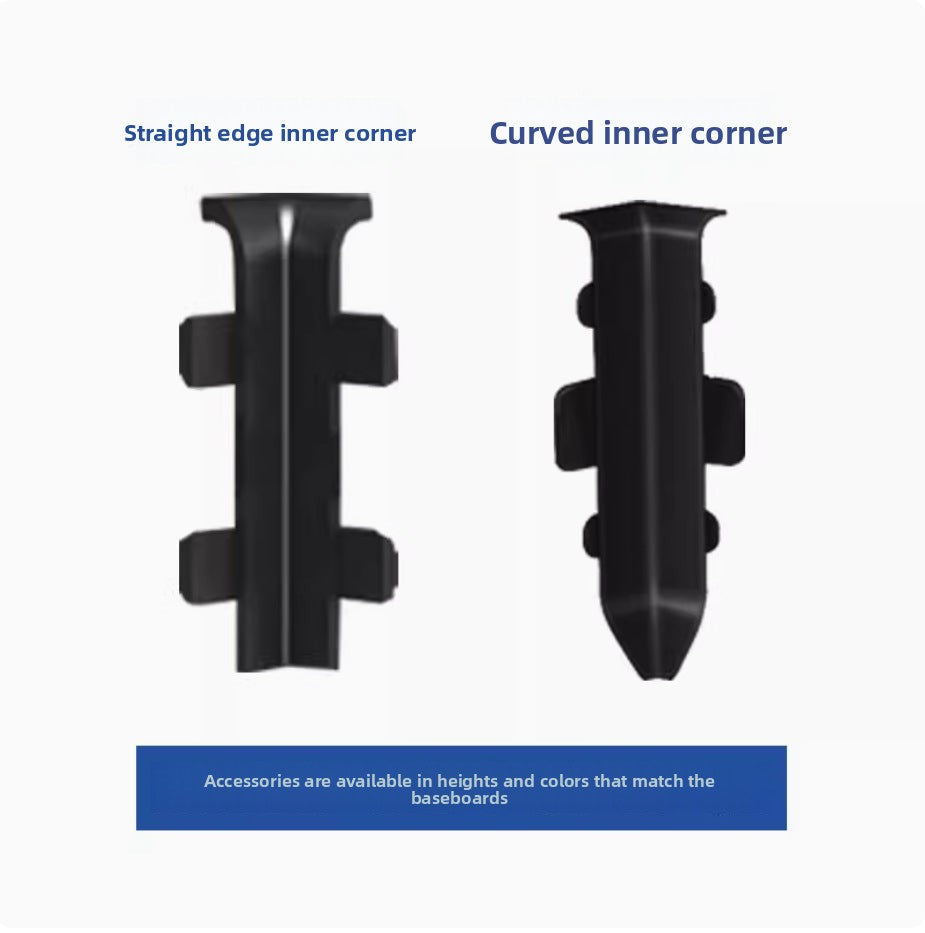 Aluminum alloy skirting board7cm Ultra-narrow double-layer snap-on skirting board, ultra-thin self-adhesive metal aluminum alloy baseboard