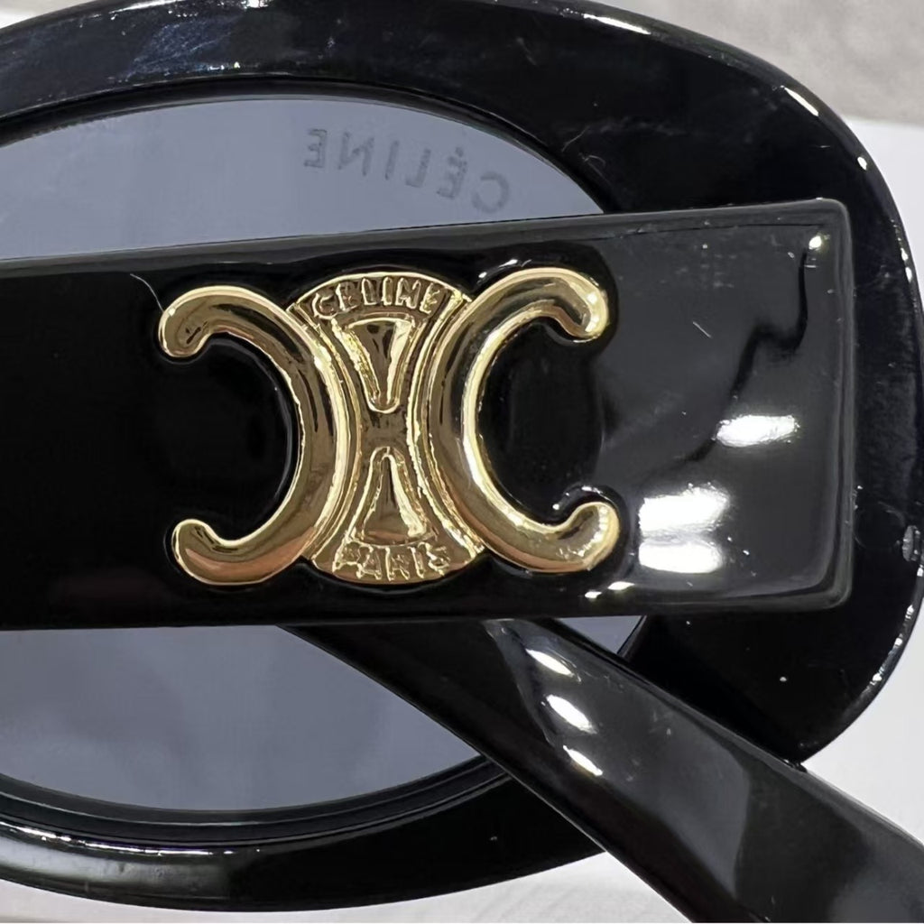 Vintage European and American Style Cat Eye Sunglasses for Women Trendy New Sunglasses with Celine Letters High-end UV Protection Glasses