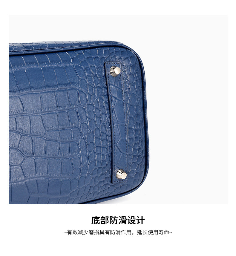 European and American New Style Platinum Bag Women Genuine Leather Handbag Fashion Women's Bag Crossbody Bag Niche Versatile Shoulder Bag Large Capacity