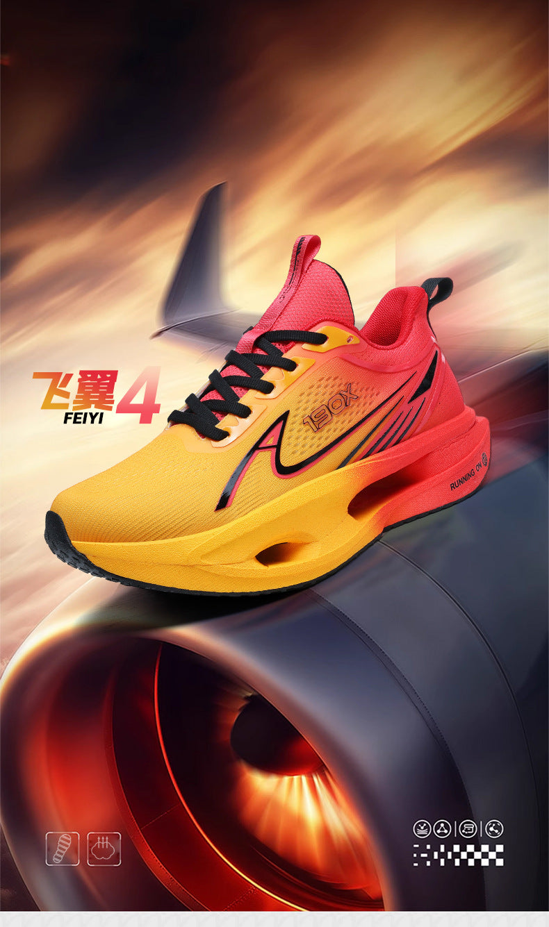 2025New Flying Wing Breathable Shock Absorption Running Shoes Summer Youth Racing Carbon Plate Lightweight Men and Women Sports Shoes