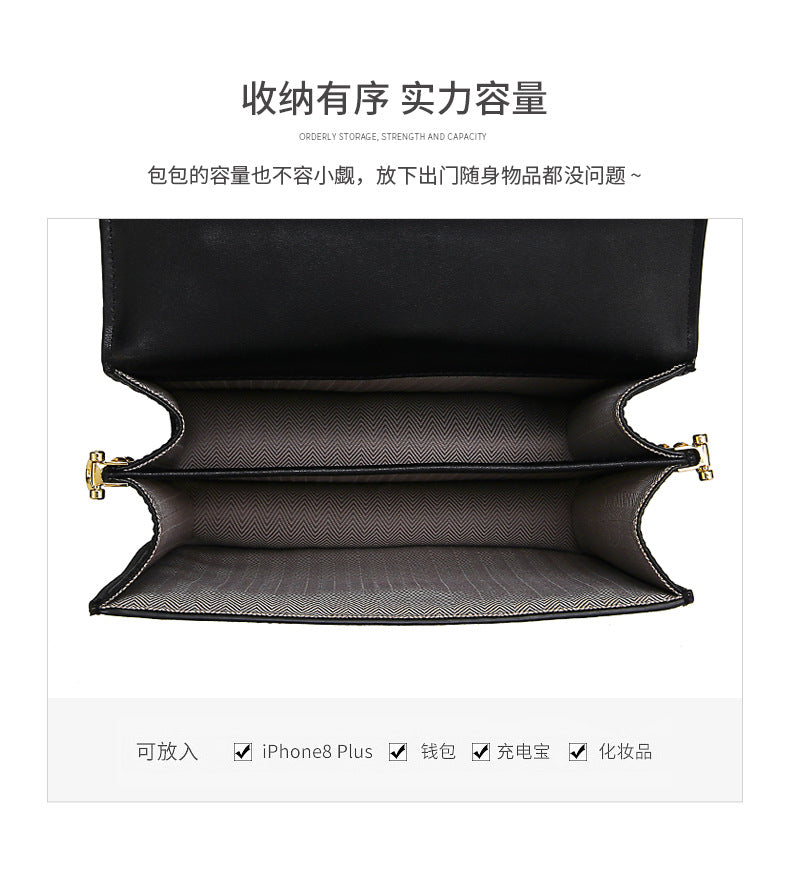 New Women's Bag Trendy Fashion Retro Quilted Small Square Bag Personality Stylish Simple Crossbody Women's Bag Handbag