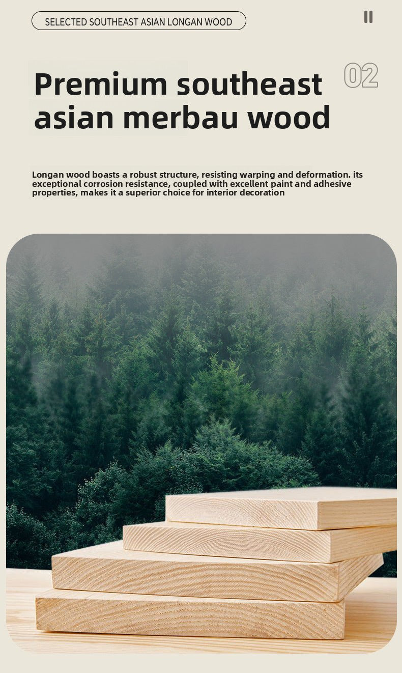 Solid Wood 5 Centimeter baseboard, Taun wood flooring, baseboard, natural wood, white and gray decorative trim