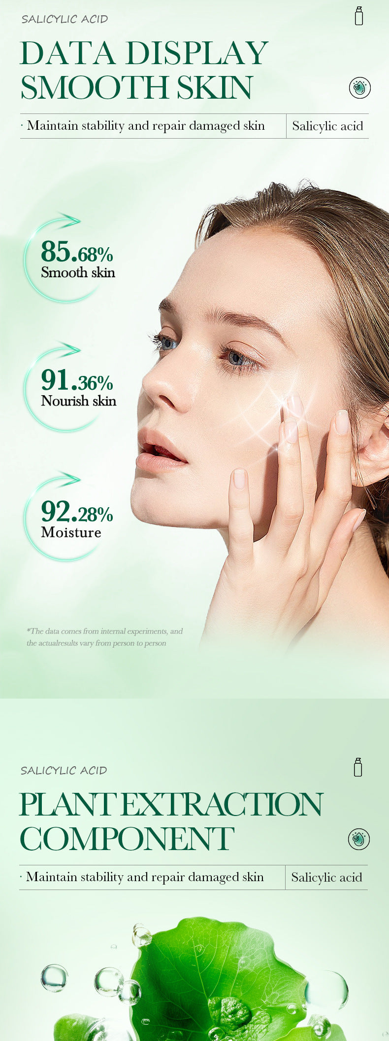 Salicylic Acid Skincare Series SADOER Anti-acne Amino Acid Moisturizing and Hydrating Skin Care Products  Foreign Trade Approval