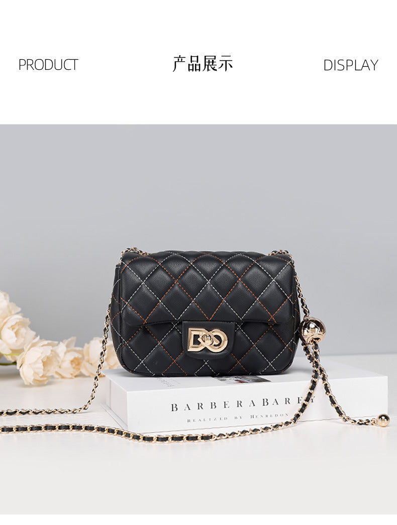 Original Design Quilted Chain Crossbody Bag for Women, Elegant Chanel Style Single Shoulder Bag, Versatile Crossbody Luxury Women's Bag