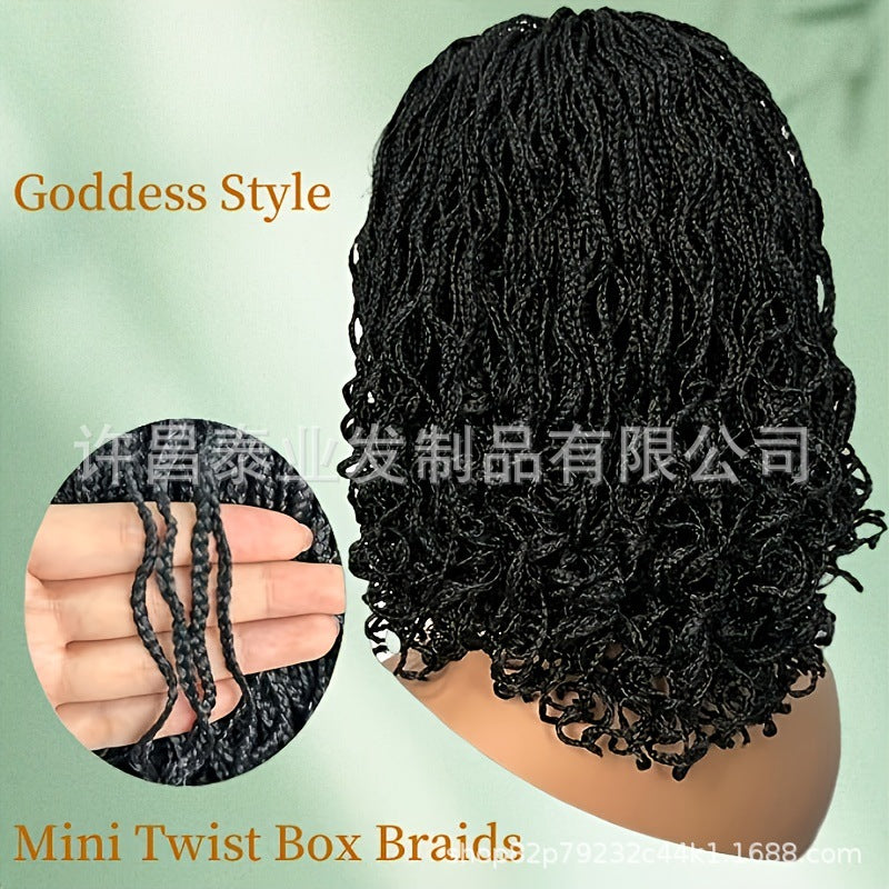Synthetic Wig Dirty Look European and American Style Small Curls African Women Crochet Hair Extensions Afro Braid Wig All lace Headgear