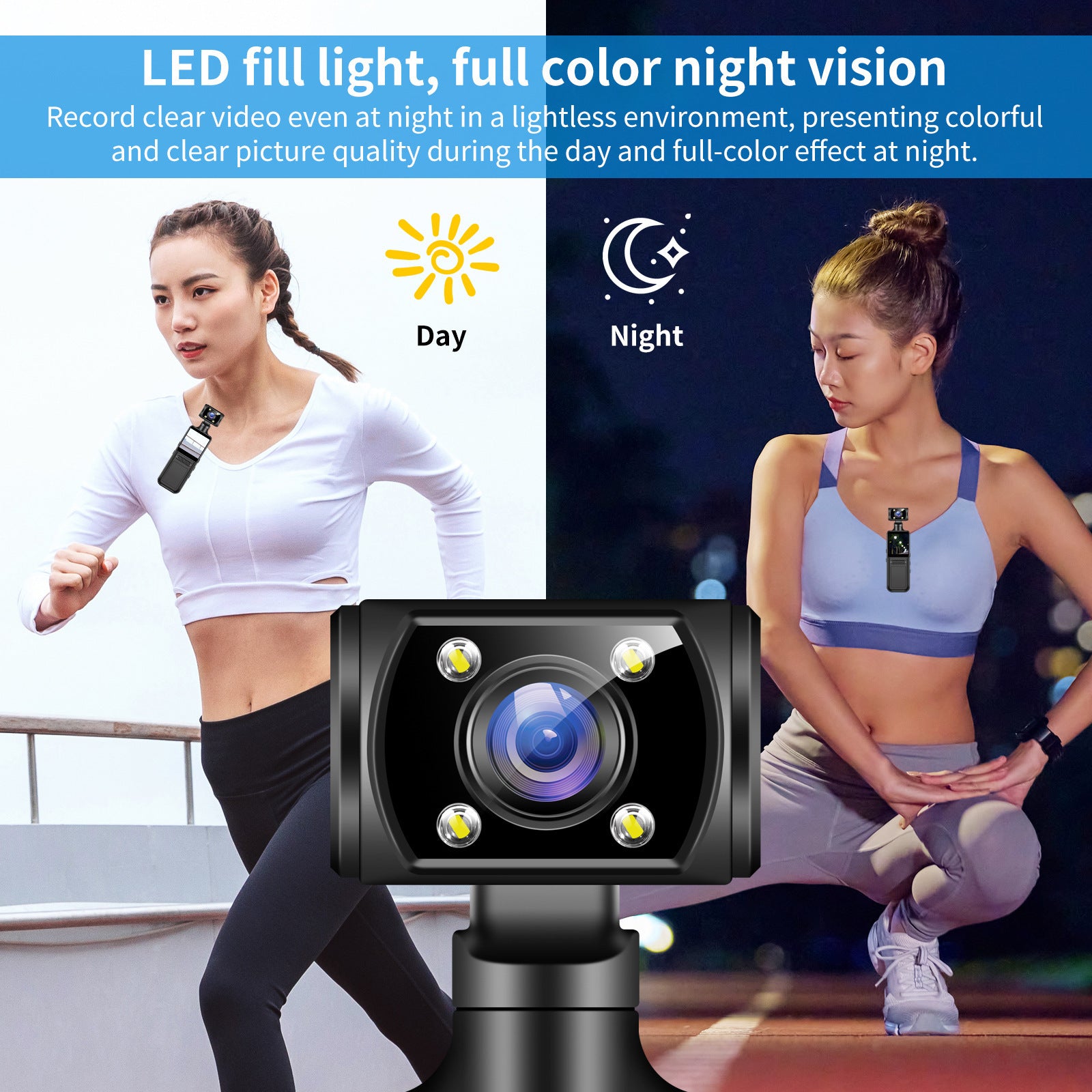 M12Handheld Pocket Camera Portable Body Camera with Clip Sports Camera Handheld Video Recorder Cycling Recorder