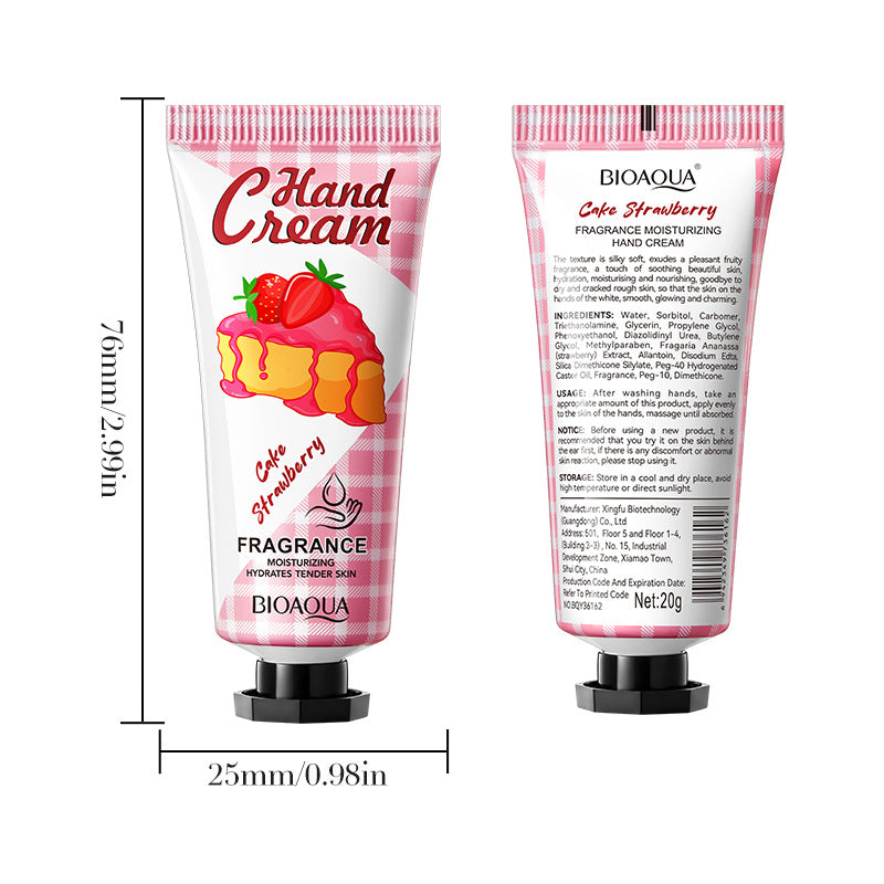 Strawberry Cake Hand Cream BIOAOUA Fragrance Hand Cream  Foreign Trade Wholesale