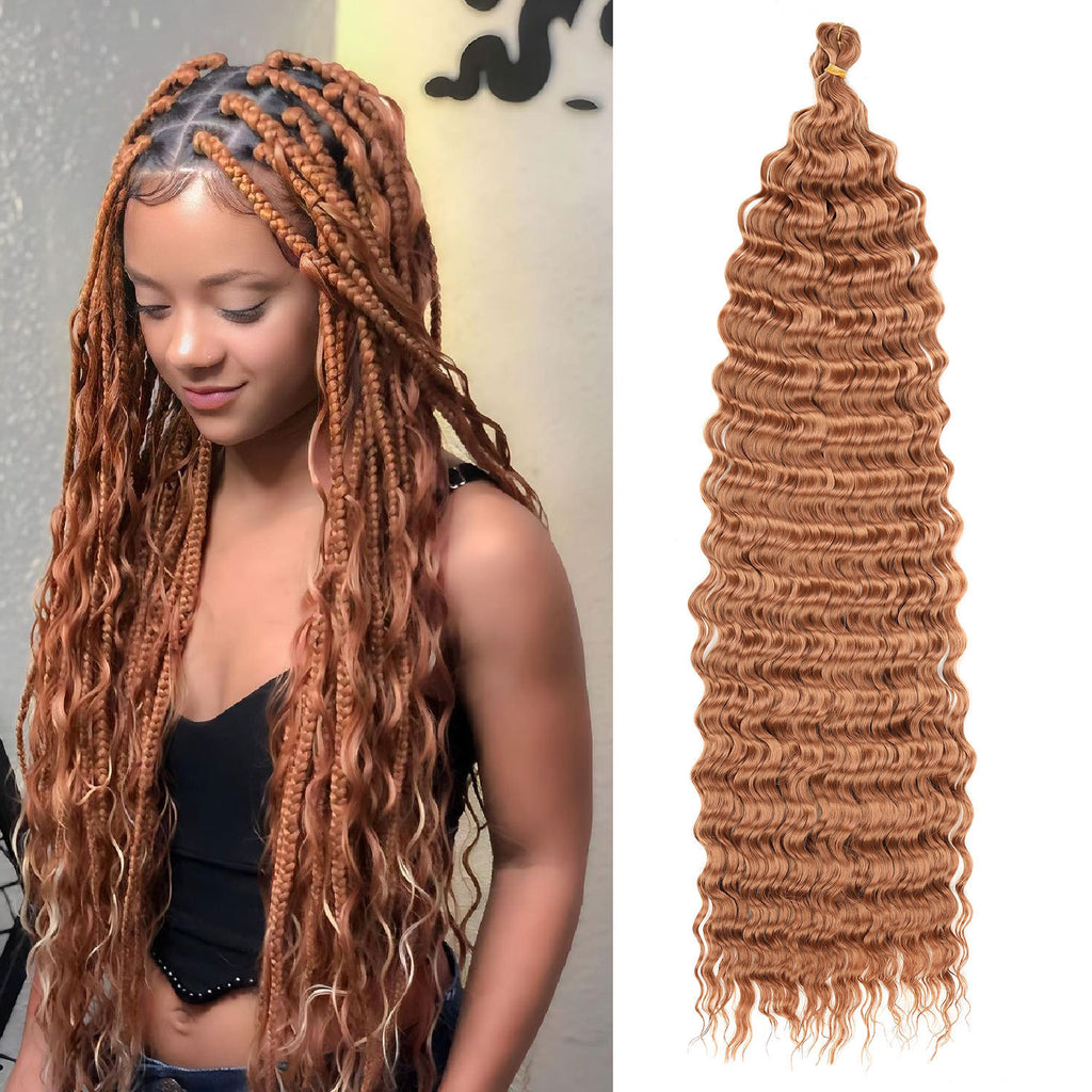 European and American Cross-Border African Synthetic Hair Wig Crochet Hair Extensions Curly Hair Piece DeepWaterWaveHair Long Curly Hair