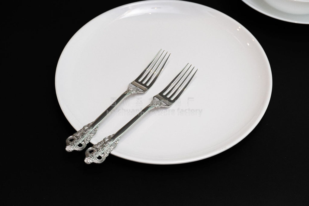 Court316Stainless Steel Tableware Cake Fruit Fork Home Hotel Dessert Fork Western Food Gift Wholesale