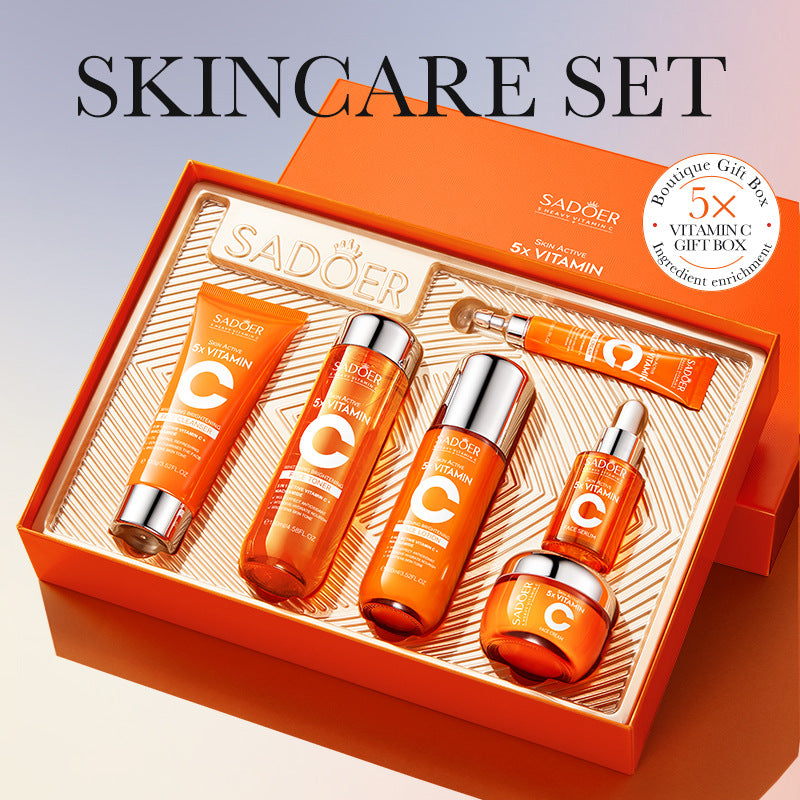 Five Dimensions in  C Skin care product set SADOER Whitening and brightening skin care six-piece set  foreign trade wholesale