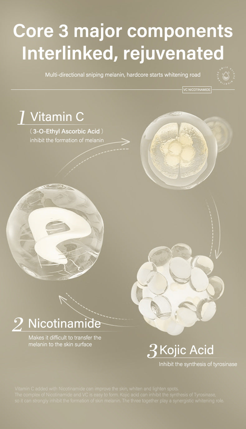 All MOIKA Bright White VC Essence Liquid Kojic Acid Niacinamide Facial Essence