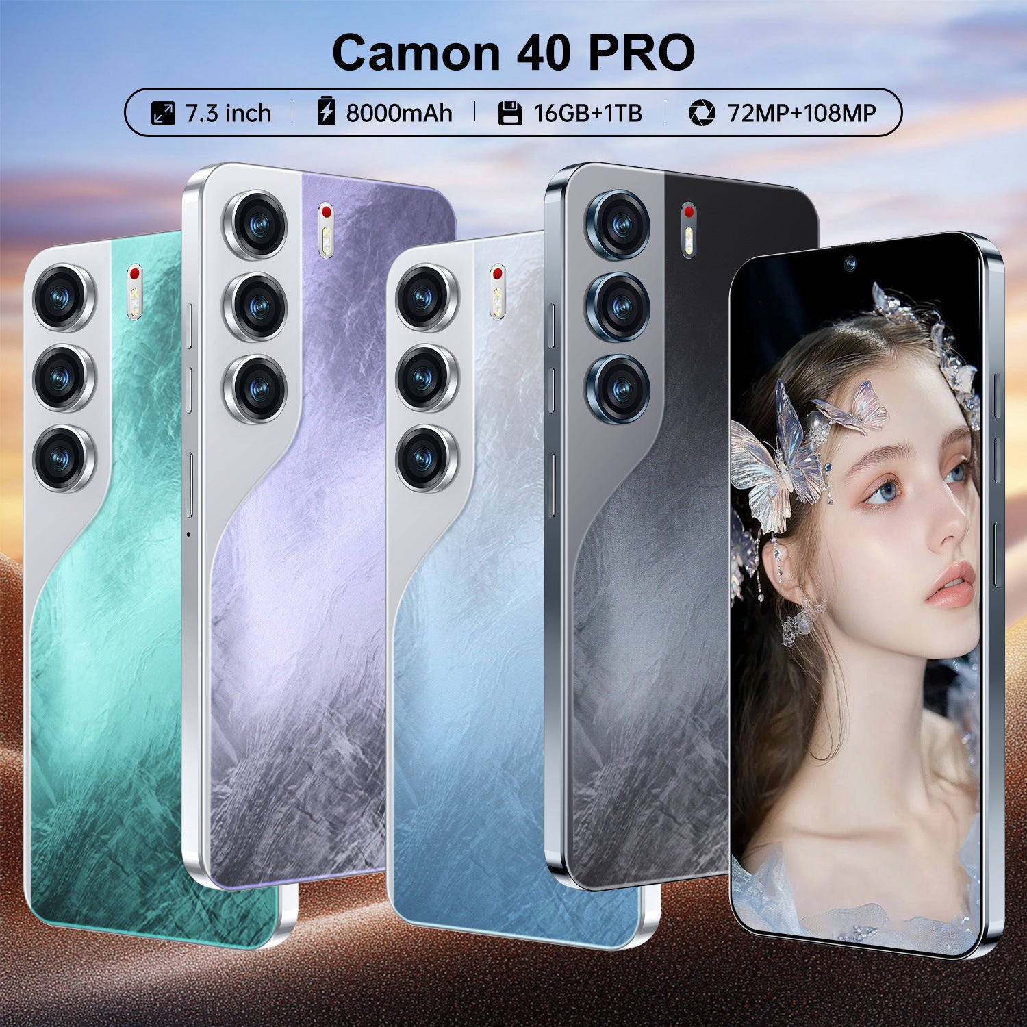 Mobile Phone Camon 40 Pro 7.0New Smart Android Phone Hot Selling List tk Delivery