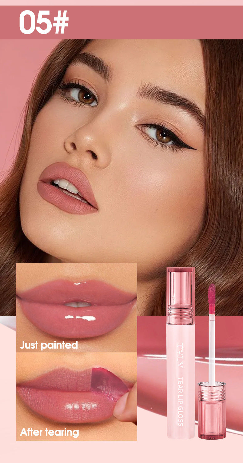 Makeup Peel-off Lip Glaze Nude Color Lip Gloss Pen Film-forming Waterproof Long-lasting Non-stick Cup Full Supply