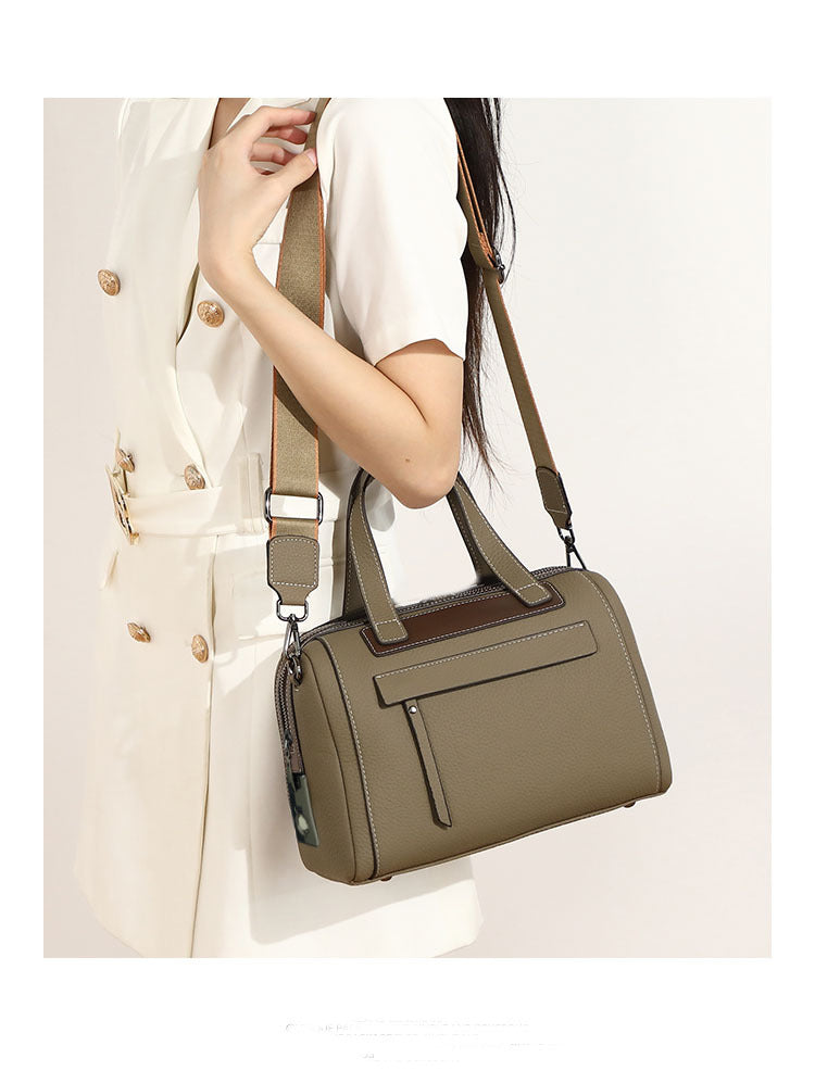 Boston Crossbody Pillow Bag Privacy Protection Fingerprint Unlock Genuine Leather Handbag Commuter Women's Bag Crossbody Bag