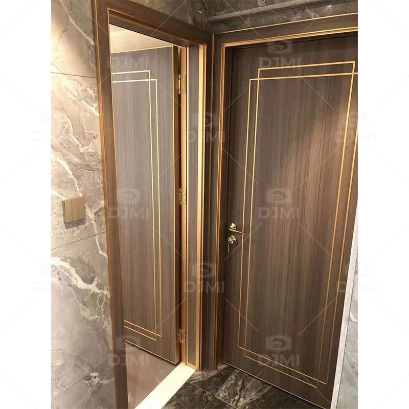 Custom Aluminum Wood Door Interior Wooden Door Apartment Room Plywood Door