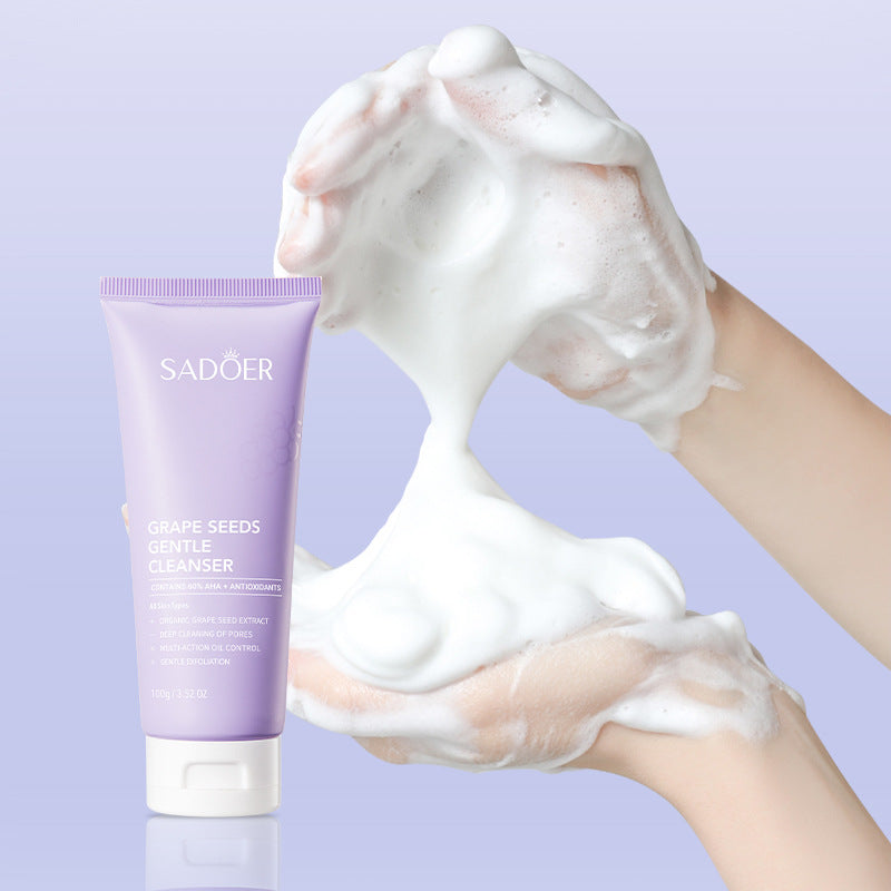 Grape Seed Skin Care Series SADOER Mild and Moisturizing Facial Cleanser, Skin Rejuvenating Eye Cream, Cross-Border Wholesale