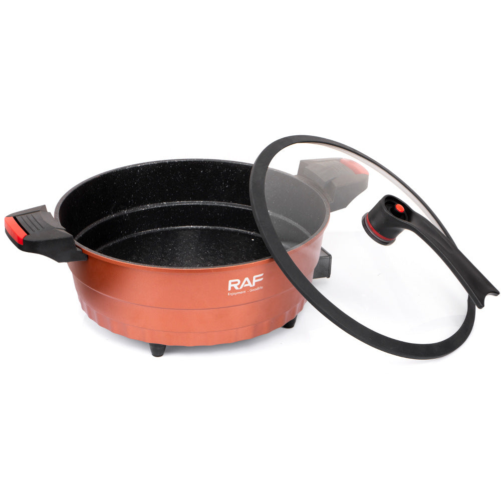RAF Hot-selling Household Multi-functional8L Simple Electric Wok Electric Hot Pot Electric Steamer Integrated Instant Noodle Pot Electric Cooking Pot