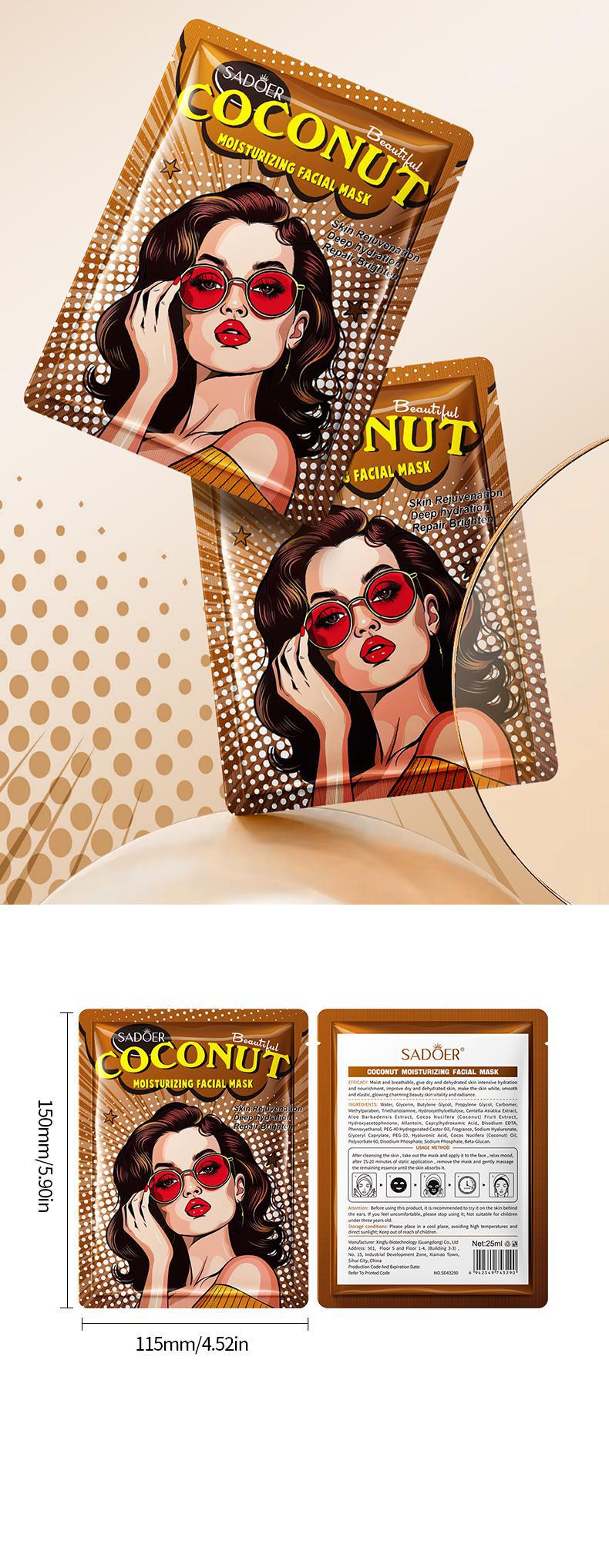 Goddess Mask SADOER Hyaluronic Acid Moisturizing Hydrating Face Mask Sheets Wholesale for  Trade