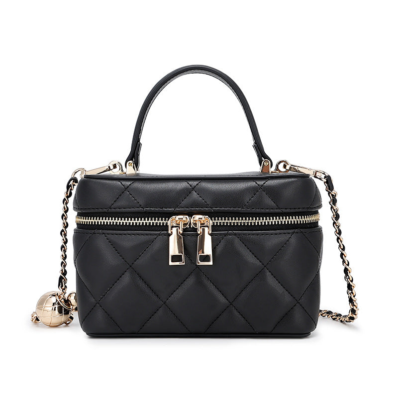 Korean Style Fashion Handbag for Women New Simple Embroidery Small Square Bag2024Spring and Summer Trendy Crossbody Bag
