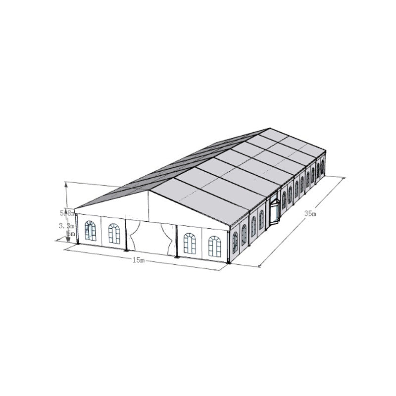 Outdoor European Style Wedding Tent Large Canopy Banquet Wedding Event Warehouse Shed Storage Logistics Tent Aluminum Alloy Tent