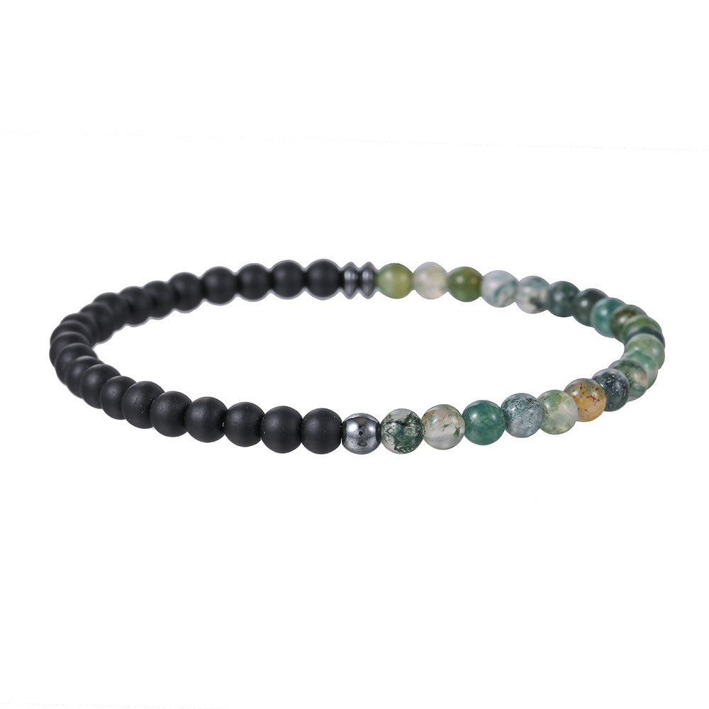 Mini Small Bracelet Women's Personalized Gift Natural Stone Beaded Turquoise Volcano4mm Map Stone Sanding Bracelet