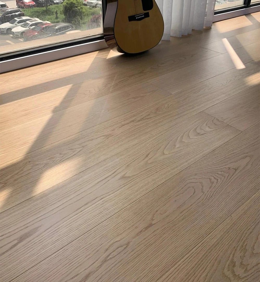 18mm Solid Teak Wood Flooring Natura Hardwood Kitchen Living Room Office Warehouse Gym Customizable Size Eco-Friendly Waterproof