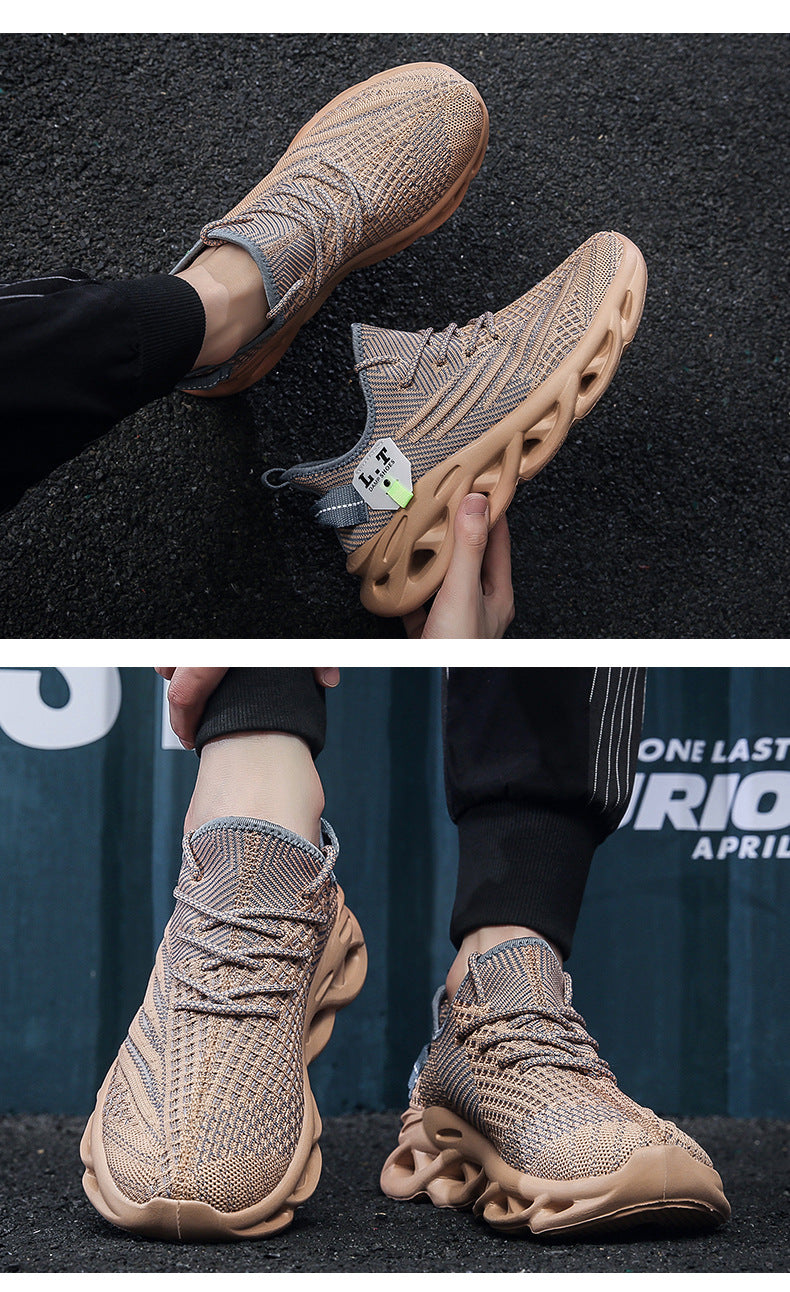 2025Foreign Trade Large Size Mesh Breathable Running Shoes Summer Trendy Versatile Sports Shock Absorption Wear-resistant Casual Shoes